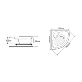Bồn tắm góc Euroca EU3-1300