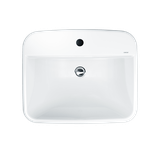 Lavabo chậu rửa mặt Caesar L5019 bán âm dương vành