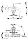 Vòi sen tắm nước lạnh Luxta L-2102T3