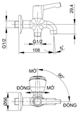 Vòi sen tắm nước lạnh Luxta L-2108T1