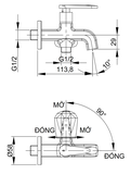 Vòi sen tắm nước lạnh Luxta L-2114WT3