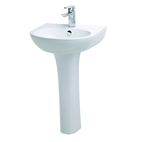 Lavabo chậu rửa mặt Caesar L2152 treo tường chân dài