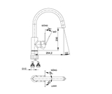 Vòi chậu rửa chén Luxta L-3223 nóng lạnh