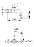 Vòi gắn tường Luxta L-4101