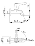Vòi gắn tường Luxta L-4114T1