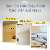 Lavabo chậu rửa mặt Caesar L5019 bán âm dương vành