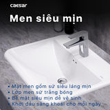 Lavabo chậu rửa mặt Caesar L5019 bán âm dương vành