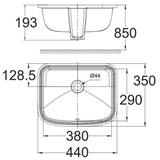 Lavabo American Standard WP-0468 Âm Bàn Loven 440x350 mm