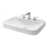 Lavabo chậu rửa mặt Toto LT5615#XW đặt bàn sứ chống bám bẩn 3 lỗ