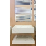 Bộ Lavabo tủ đá nhám Caro CAH-60WR gương led 6 tấc tràn viền