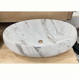 Lavabo Timo đặt bàn oval vân đá D03