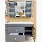 Bộ Lavabo tủ BN CH06 X07 ngang 80 cm gương hộp led