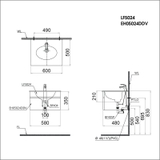 Chậu Rửa Lavabo Dương Bàn CAESAR LF5024