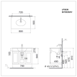 Bộ Lavabo tủ Caesar LF5026 + EH05026AV