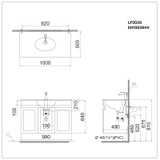 Lavabo tủ Caesar LF5028 + EH15028AV