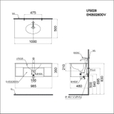Chậu Rửa Lavabo Dương Bàn CAESAR LF5028