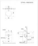 Lavabo chậu rửa mặt Caesar LF5302 bán âm dương vành