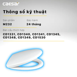 Nắp Bàn Cầu Caesar M232 Rơi Êm