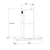 Máy hút mùi áp tường dạng chữ T Malloca SLIM MH7035TS