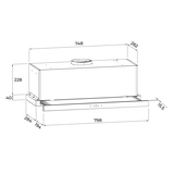Máy hút mùi âm tủ Malloca MH-800TC