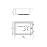 Chậu rửa chén inox Malloca MS 5066W dài 68cm