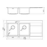 Chậu rửa chén inox Malloca MS 781 dài 76cm