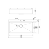 Chậu rửa chén inox Malloca Slide MS 861 dài 86cm