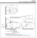Bồn cầu 1 khối TOTO MS855DT8#XW nắp êm sứ chống bám bẩn (tặng lavabo)