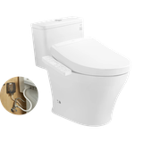 Bồn cầu 1 khối TOTO MS857DW24#XW kèm nắp rửa điện tử WASHLET S2- TCF33461GAA