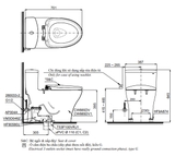 Bồn cầu 1 khối TOTO MS885DW14 nắp rửa C5 - TCF24410AAA