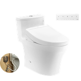 Bồn cầu 1 khối TOTO MS885DW25#XW kèm nắp rửa điện tử WASHLET S5- TCF34461GAA