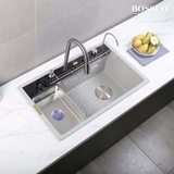 Chậu rửa chén đá BOSSCO BC-C8652XKS 1 hộc 7 phím đa năng