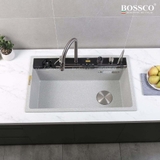 Chậu rửa chén đá BOSSCO BC-C8652XKS 1 hộc 7 phím đa năng