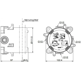 Phụ Kiện TOTO TBN01001B Sen Tắm Âm Tường 3 Đường Nước