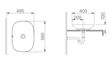 Lavabo chậu rửa mặt INAX CERAFINE AL-S620V đặt bàn men sứ chống bám bẩn Aquaceramic (ALS620V)
