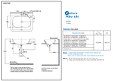 Bản vẽ kỹ thuật Lavabo chậu rửa mặt Toto PJS07WE#GW đặt bàn