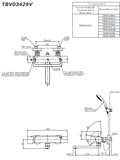 Bộ vòi sen tắm TOTO TBV03429V/TBW03002B nóng lạnh
