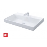 Bản vẽ kỹ thuật Lavabo chậu rửa mặt Toto LW1617C#W đặt bàn: