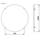 Gương chống mốc TOTO YM6060FG 60 cm