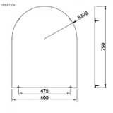 Gương chống mốc TOTO YM6075FA 60x75 cm