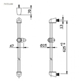 Thanh Trượt Sen Tắm TOTO TX721AN