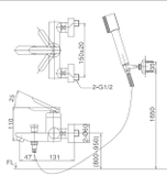 Vòi sen tắm nóng lạnh INAX BFV-4000S tay sen si (BFV4000S)