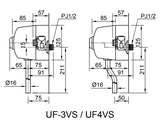 Xả tiểu INAX UF-3VS ống thẳng xả nhấn (UF3VS)