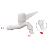 Vòi hồ lạnh KSN nhựa PP VN 131-T1 trắng