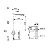 Vòi lavabo chậu rửa mặt INAX LFV-502SH nóng lạnh cổ cao (LFV502SH)