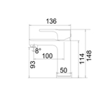 Vòi lavabo chậu rửa mặt Italisa Ta-7861CP nóng lạnh