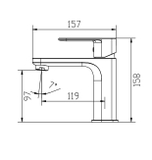 Vòi lavabo chậu rửa mặt Italisa Ta-8071CP nóng lạnh
