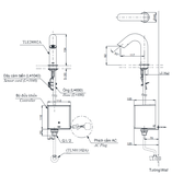 Vòi lavabo chậu rửa mặt TOTO TLE28002A nước lạnh cảm ứng dùng điện