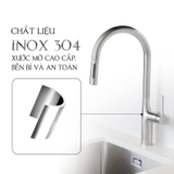 Vòi chậu rửa chén Malloca K1726-SS nóng lạnh