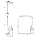 Vòi Rửa Chén Bát Inax SFV-907SX (SFV907SX) Nóng Lạnh Rút Dây
